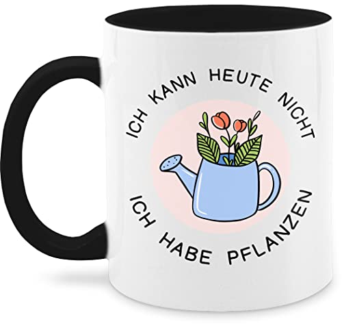 Tasse Tassen 325ml - Statement - Ich kann heute nicht ich habe Pflanzen - Gießkanne - schwarz - 325 ml - Schwarz - kaffetassen sprüche statements teetasse kaffeetasse von Shirtracer