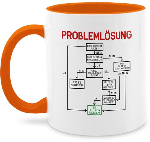 Tasse Tassen 325ml - Statement - Problemlösung - 325 ml - Orange - teetasse für büro lieblingskollegin kaffeetasse kollegin lustig erster arbeitstag geschenke kollegen neuer mitarbeiter von Shirtracer