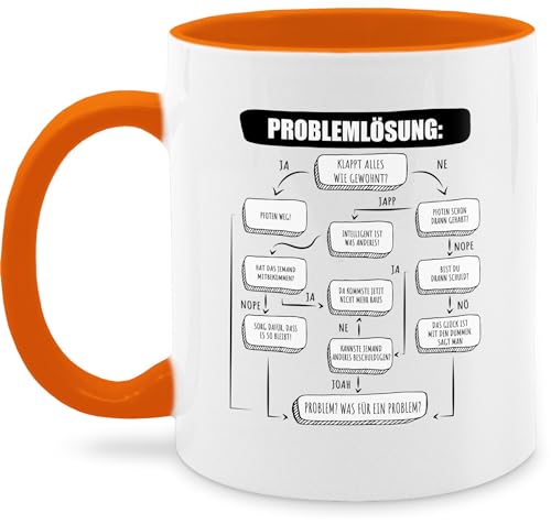 Tasse Tassen 325ml - Statement - Problemlösung Probleme Lösen Arbeit Geschenk Arbeitskollegen Kolleginnen - 325 ml - Orange - büro lustig kaffetassen sprüche statements kaffeebecher von Shirtracer