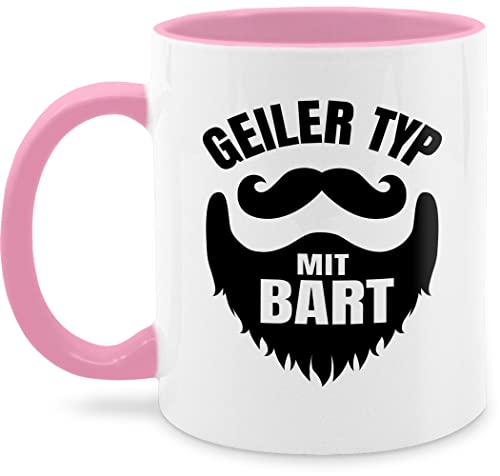 Tasse Tassen 325ml - Statement Sprüche - Geiler Typ mit Bart - Geschenk für Bartträger Männer Bärten - 325 ml - Rosa - cup sprüchen spruch nur noch eine pflanze lustige sarkasmus teetasse von Shirtracer