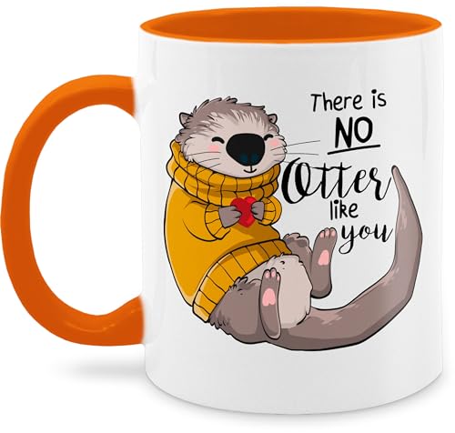 Tasse Tassen 325ml - Statement Sprüche - There is no Otter like you - 325 ml - Orange - otter+geschenk spruchtasse sarkasmus tiermotiv kaffeetasse tier spruchtassen spruch fischotter fanmug von Shirtracer