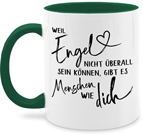 Tasse Tassen 325ml - Statement Sprüche - Weil Engel nicht überall sein können gibt es Menschen wie dich - 325 ml - Petrolgrün - kaffeetasse mit spruch sarkasmus nur noch eine pflanze spruchtasse von Shirtracer