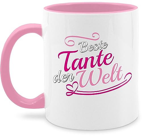 Tasse Tassen 325ml - Geschenk - Beste Tante der Welt - 325 ml - Rosa - aunt tanten auntie meine ist die teyze fuer geschenke best geschenke+für+tante lieblings für sprüche von Shirtracer