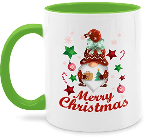 Tasse Tassen 325ml - Weihnachtstasse Weihnachten - Weihnachtlicher Wichtel - 325 ml - Hellgrün - mug weihnachtstassen weihnachts kaffeetassen christmas weihnachtsmotiven nur noch eine pflanze von Shirtracer