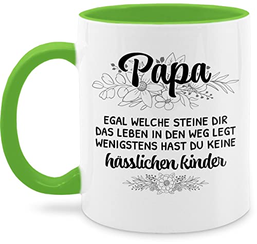 Tasse Tassen 325ml - zum Vatertag - Papa hässlichen Kinder - Lustige Geschenkidee Papi Geschenk Witzig - 325 ml - Hellgrün - von kindern vatertagstasse vatertagsgeschenk kaffeetasse tasse. von Shirtracer