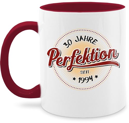 Tasse Tassen 325ml - 30. Geburtstag - Dreißig Jahre Perfektion seit 1994-325 ml - Bordeauxrot - thirty kaffeetasse zum 30 jährigen 30ter 30.geburtstag nur noch eine pflanze geschenk 30iger 1993 von Shirtracer