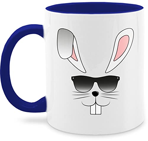 Tasse Tassen 325ml - Ostergeschenke - Cooler Hase mit Brille - 325 ml - Dunkelblau - oster kleinigkeit frohe ostern besondere hasen ostersachen kaffeetasse osterüberraschung nur noch eine pflanze von Shirtracer