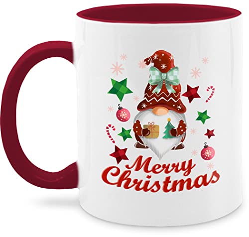 Tasse Tassen 325ml - Weihnachtstasse Weihnachten - Weihnachtlicher Wichtel - 325 ml - Bordeauxrot - christmas mug chrismas weihnachtlich kaffeetassen weihnachtsbecher swiateczne teetasse von Shirtracer