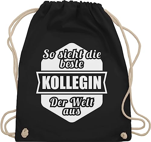 Turnbeutel Rucksack - Beruf und Job Geschenke - So sieht die beste Kollegin der Welt aus - Unisize - Schwarz - geschenk arbeitskollegin arbeit kolleginnen beutel lieblingskollegin kollegen von Shirtracer