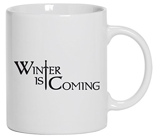 SCHWERT WINTER IS COMING, Kaffee Becher mit Motiv bedruckte Tasse Mug Kaffeebecher, Größe: onesize,Weiß von Shirtstreet24 Tassen