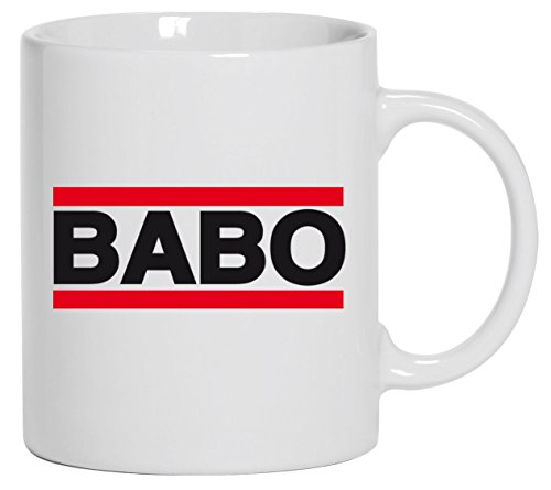 Shirtstreet24, BABO TAG, Boss Anführer Kaffee Becher mit Motiv bedruckte Tasse Mug Kaffeebecher, Größe: onesize,Weiß von Shirtstreet24 Tassen