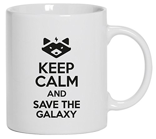 Shirtstreet24, Keep Calm And Save The Galaxy, Kaffee Becher mit Motiv bedruckte Tasse Mug Kaffeebecher, Größe: onesize,Weiß von Shirtstreet24 Tassen