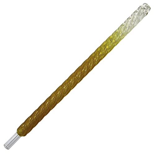 Shisha King® Shisha Glasmundstück 35cm | gedrehtes Mundstück aus Glas - Shishamundstück coole Farben im Unicorn Style (Gold) von Shisha King
