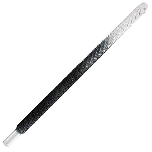 Shisha King® Shisha Glasmundstück 35cm | gedrehtes Mundstück aus Glas - Shishamundstück coole Farben im Unicorn Style (black) von Shisha King