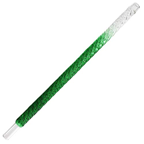 Shisha King® Shisha Glasmundstück 35cm | gedrehtes Mundstück aus Glas - Shishamundstück coole Farben im Unicorn Style (Grün) von Shisha King