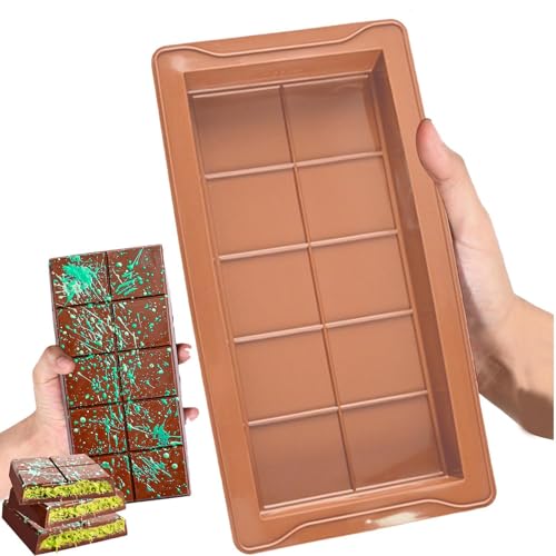 2 Stück Schokoladenform Silikon Tief Schokoladentafel Form Du-bai Schokolade Form Schokoladentafel Silikonform Extra Tief Schokolade Form für Schokolade Praline Süßigkeiten 2 Stück Schokoladenform Silikon Tief Schokoladentafel Form Du-bai Schokolade Form Schokoladentafel Silikonform Extra Tief Schokolade Form für Schokolade Praline Süßigkeiten von Shitafe