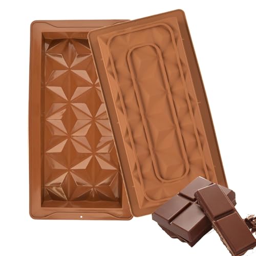 2 Stück Schokoladenform Silikon Tief Schokoladentafel Form Silikonform Schokoladentafel Silikon Schokoladenform Extra Tief Schokolade Form für Schokolade Praline Süßigkeiten von Shitafe