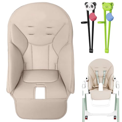 Baby Hochstuhl Sitzbezug für Peg-Perego, Siesta Zero3, Baoneo, Kosmic Jané | Baby Hochstuhl Bezug | Baby Esszimmerstuhl Sitzkissen | PU-Leder Hochstuhl Sitzauflage mit 2 Paar Essstäbchen von Shitafe