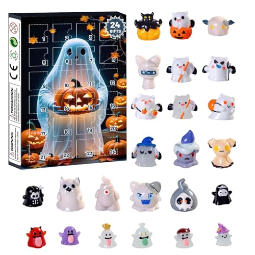 Halloween Adventskalender 2025, Halloween Countdown Kalender 2025, 24 Tage Halloweens Kalender mit Klassischer Puppe für Partydekoration, Halloweens Dekorationen von Shitafe