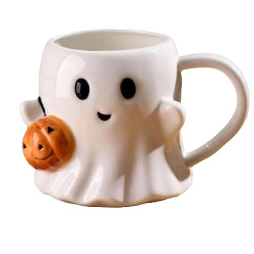 Halloween Tasse, Keramik Ghostface Coffee Mug, 600ml Halloween Geiste-r Mug mit Kürbis, Niedliche Ghost Tassen, Cartoon Kürbis Tasse Neuheitsgeschenk für Familie und Freunde Halloween Tasse, Keramik Ghostface Coffee Mug, 600ml Halloween Geiste-r Mug mit Kürbis, Niedliche Ghost Tassen, Cartoon Kürbis Tasse Neuheitsgeschenk für Familie und Freunde von Shitafe