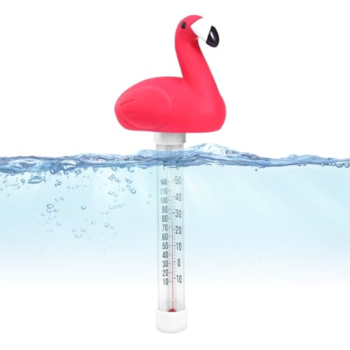 Schwimmende Pool Thermometer, Cartoon Flamingo/Turtle Schwimmende Wasserthermometer mit Seil, Wasser Temperatur Thermometer, Für Swimmingpool, Hot Tubs, Aquarien & Fischteiche von Shitafe