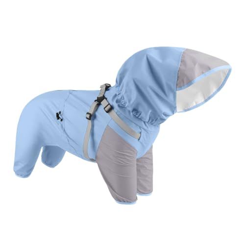 Shitafe Hunderegenmantel, Leichte Regenjacke für Welpen mit Kapuze, wasserdichte Verstellbare Reflektierende Kleidung Für Hunde In Größen M Bis XL Bei Regenwetter Spaziergängen Und Outdoor Shitafe Hunderegenmantel, Leichte Regenjacke für Welpen mit Kapuze, wasserdichte Verstellbare Reflektierende Kleidung Für Hunde In Größen M Bis XL Bei Regenwetter Spaziergängen Und Outdoor von Shitafe
