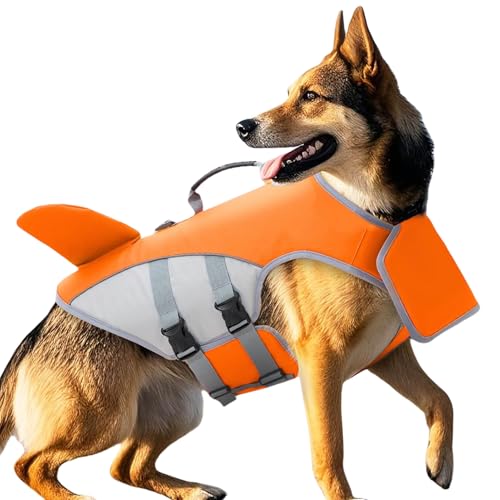 Shitafe Hundeschwimmweste,Hundeschwimmweste Mit Griff | Schwimmhilfe Mit Verstellbarem Gurt Für Fluss See Meer Pool Teich Kajak von Shitafe