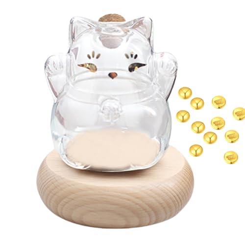 Shitafe Sparglas Mit Münzeinwurf, Tierisches Design Spardose, Transparente Goldbohnen-Box in Katzenform als Sparbehälter für Bücherregal-Deko Shitafe Sparglas Mit Münzeinwurf, Tierisches Design Spardose, Transparente Goldbohnen-Box in Katzenform als Sparbehälter für Bücherregal-Deko von Shitafe