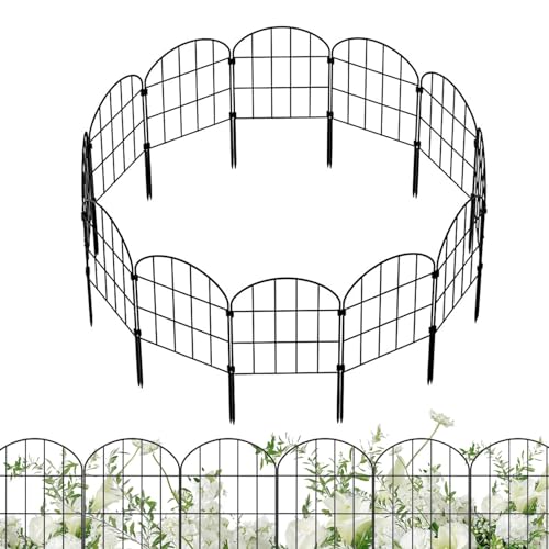 Shitafe Zaun für den Garten, Gartenzaun aus Metall - 10 Stück Eisendraht-Blumenbeetzäune | Dekorativer Gartenzaun, Tierbarriere, Gartenzäune und Einfassungen für Haustiere im Innenbereich von Shitafe