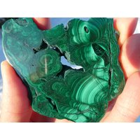Unglaubliche Grüne Tiefe Malachit Kristallscheibe/Sehr Gut Polierter Natürlicher Edelstein Herz Chakra Positive Transformation von ShivaranCrystals