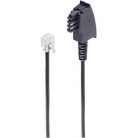 Shiverpeaks Telefon (analog) Anschlusskabel [1x TAE-F-Stecker - 1x RJ11-Stecker 6p4c] 6m Schwarz von Shiverpeaks