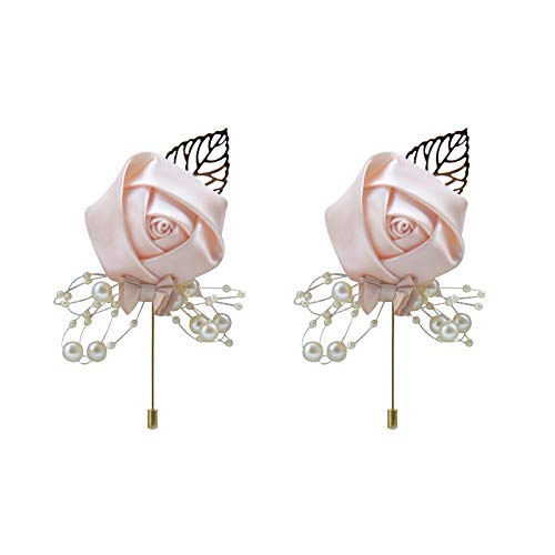 Shiwaki 2pcs Hochzeit liefert Dekoration M?dchen Brautjungfer Boutonniere Abschlussball Party Corsage Hochzeit Dekoration Geschenk (Wasser rosa) von Shiwaki