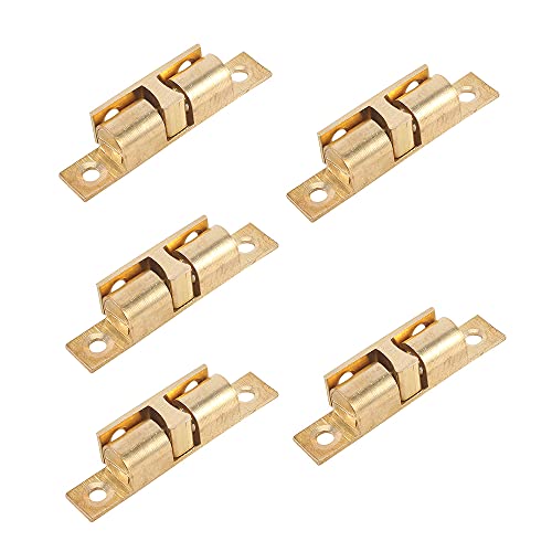 Shiwaki 5pcs Ball Catch Massives Messing Einstellbare Doppelkugel-Spannrolle Catch Latch Hardware Befestigung für Schrankschrank M?beltür (40MM) von Shiwaki