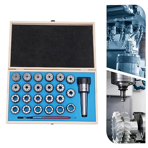 23-Tlg Er40 Mk4 4-26Mm Spannzangenfutter Set Spannzwinge FräSmaschine Arbeitsablauf Spannzangen Satz Spannzangensatz Spannzangenset FüR Deckel Spannzange Tool Mit SchraubenschlüSsel Und Koffel von Shiyinge