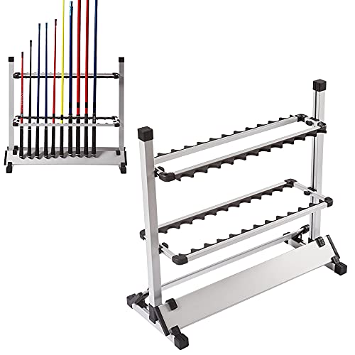 24 RutenStäNder Standruten Aluminium Legierung Halter Angelruten Halterung Auflagen Tragbar Alu Stark Angeln Robust Langlebig Verstellbar Rod Holder Pods Angelrute Display Rack Rest Stand Pole Regal von Shiyinge