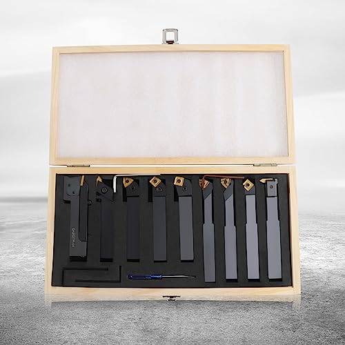 9 Stk DrehmeißEl Set 20X20Mm Drehstahl Klemmhalter Bohrstange Wendeschneidplatte Satz Mit Wendeplatten DrehmeißEl-Set DrehstäHle In Box FüR Drehmaschinen schwerem Schruppen usw Bearbeitungsbereichen von Shiyinge