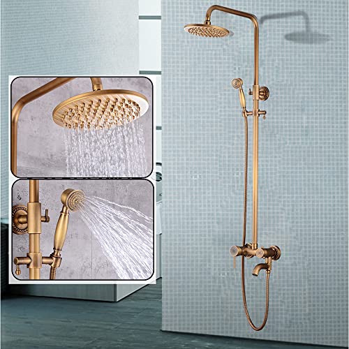 Antikes Regenduschset System Duscharmatur Set Messing Mischbatterie Antik Retro Duschset Regendusche Duschkopf Duschsystem Dusch Armatur Brause Nostalgie Duschgarnitur Mit Handbrause Gold Antikes Regenduschset System Duscharmatur Set Messing Mischbatterie Antik Retro Duschset Regendusche Duschkopf Duschsystem Dusch Armatur Brause Nostalgie Duschgarnitur Mit Handbrause Gold von Shiyinge