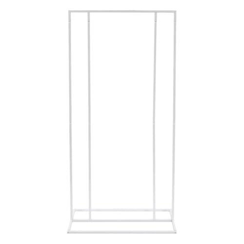 Eckig HintergrundstäNder Metall Traubogen Hochzeit Quadratischer Metallbogen Stand Hintergrund Bogen Quadratischer Metall-Hintergrundständer für Hochzeiten Geburtstagsfeiern usw 2x1M Weiß von Shiyinge