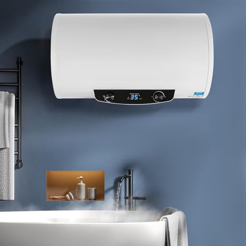 Elektrischer Tank-Wassererhitzer Elektrospeicher Wassererhitzer Elektroboiler Warmwasserspeicher Durchlauferhitzer Horizontal Boiler Elektro Warmwasserbereiter Smart Control LED 70L 220V 2000W von Shiyinge