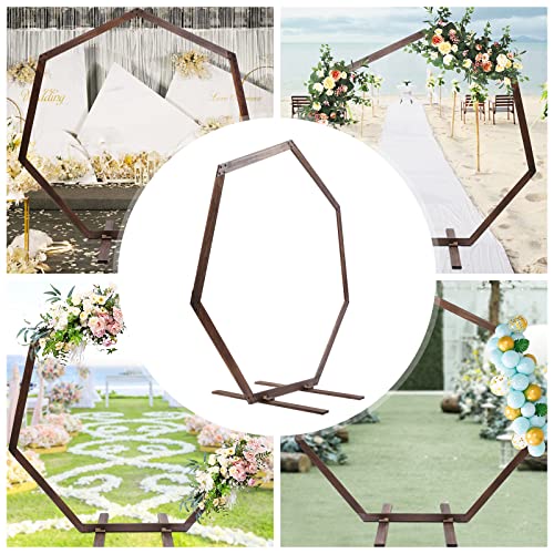 Holz Siebeneckiger Holzbogen Ballon Bogen Traubogen Hochzeit Girlande DIY Hintergrund Geburtstag Dekoration Torbogen Sechseck Stabil Kit Hochzeitsbogen Deko Ständer FüR Party 2.4 * 2.19M Holz Siebeneckiger Holzbogen Ballon Bogen Traubogen Hochzeit Girlande DIY Hintergrund Geburtstag Dekoration Torbogen Sechseck Stabil Kit Hochzeitsbogen Deko Ständer FüR Party 2.4 * 2.19M von Shiyinge
