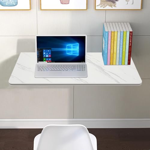 Klappbarer Wandschreibtisch Wandmontierter Klapptisch Wandtisch Schreibtisch Arbeitstisch Klappbar Esstisch Klappschreibtisch Computertisch für Schlafzimmer Wohnzimmer Arbeitszimmer (80*40cm Weiß) von Shiyinge
