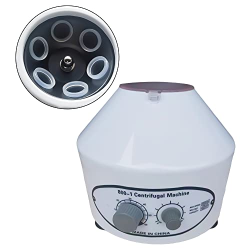 Labor Zentrifuge Tischzentrifuge Elektrische Medizinische Centrifuge Blutplasma Zentrifugenmaschine Laborzentrifuge Mit Netzkabel Und Transparente Staubschutzhaube 4000U/Min 6X20Ml 220V von Shiyinge