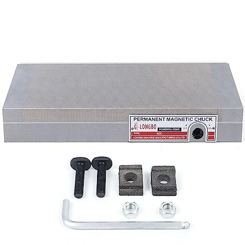 Magnetspannplatte Magnetfutter Permanente Spannplatte Magnettisch Permanent Magnetic Chuck Spannfutter EDM Schleifmaschine Professioneller Flachschleifer FüR Schleifmaschinen 6"x12" 150 * 300mm von Shiyinge