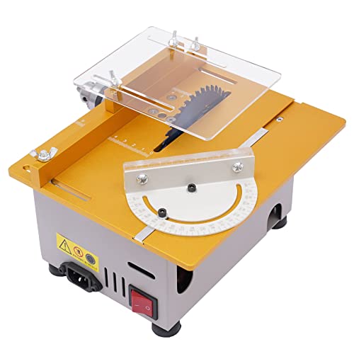 Mini-Hobby-Tischsäge handgefertigt Holzbearbeitung Banksäge DIY-Modell Handwerk Schneidwerkzeug Mini Holzbearbeitung Elektrische Tischkreissäge Tischsäge für Modellbau Handwerkswerkstätten usw Gold von Shiyinge