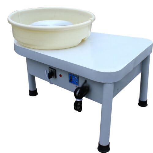 Shiyinge 250W 25Cm Profi Elektrische TöPferscheibe Keramikscheibe 350U/Min TöPferei Keramikdrahtziehmaschine Pottery Wheel für Anfänger Aber auch für Profis Hochwertiger Edelstahl und Kunststoff von Shiyinge