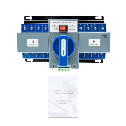 Shiyinge 63A 4P 220V Notstrom Umschalter Lastumschalter Power Automatischer Transferschalter Manual Doppeltransferschalter Leistungsschalter Notstromumschalter FüR Home Häuser öFfentlichen PläTze von Shiyinge