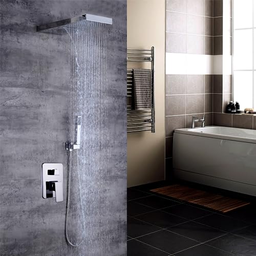 Unterputz Duscharmatur Handbrause Bad Regendusche Duschset Komplett Set Edelstahl Duschteller Kopfbrause Duschsystem Mit Rain Shower Niederschlag Duschkopf Wasserfall Wandmontage Quadratischer Silber Unterputz Duscharmatur Handbrause Bad Regendusche Duschset Komplett Set Edelstahl Duschteller Kopfbrause Duschsystem Mit Rain Shower Niederschlag Duschkopf Wasserfall Wandmontage Quadratischer Silber von Shiyinge