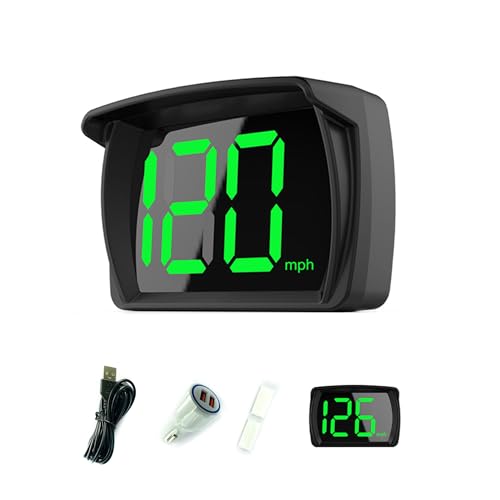 Shkalacar Auto HUD Headup Display, GPS Digitaler Tachometer mit LED Large Font Display für Auto LKW SUV Motorrad, KM/H oder MPH, ohne Autoladeadapter/mit Autoladeadapter Shkalacar Auto HUD Headup Display, GPS Digitaler Tachometer mit LED Large Font Display für Auto LKW SUV Motorrad, KM/H oder MPH, ohne Autoladeadapter/mit Autoladeadapter von Shkalacar