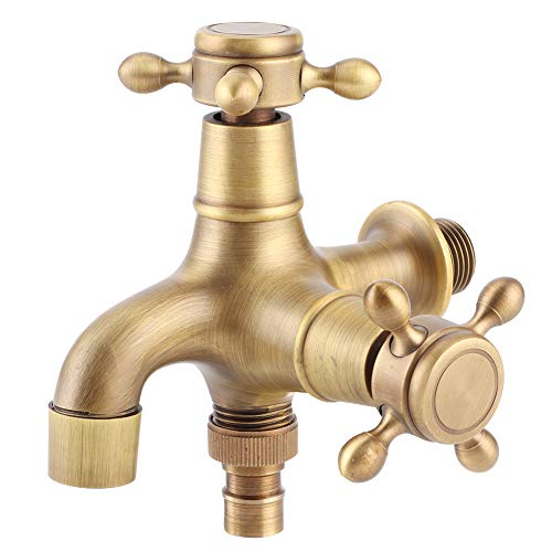 Wasserhahn G1/2in Gewinde Bad Kupfer Einzel Kaltwasserhahn Waschbecken Armaturen Pool Retro Gold Einer kaltes Wasserhahn Für Bäder Gärten von ShkitAelling