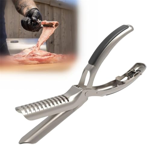 Rippchen-Membranentferner-Werkzeugsatz, Rib Prep Pro Edelstahl-Rippchen-Membranentferner, das ultimative Werkzeug zur Vorbereitung von Rippchen für BBQ-Fans, für einfaches Entfernen (2PCS) von Shnbkls